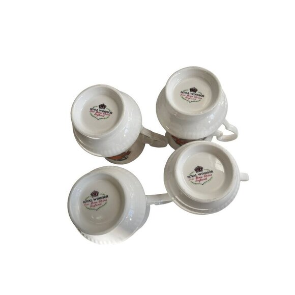 Royal Windsor England Coffee Mug Fruit Pattern Set of 4 - Picture 11 of 15
